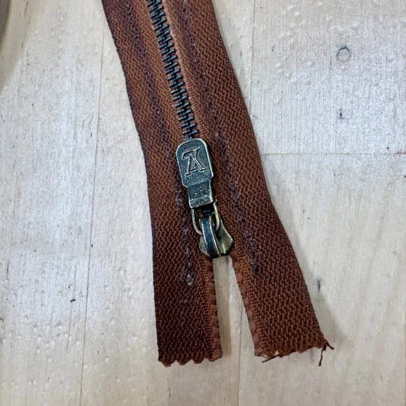 Louis Vuitton 12” Brass Zipper Rust Color - Picture 2 of 3